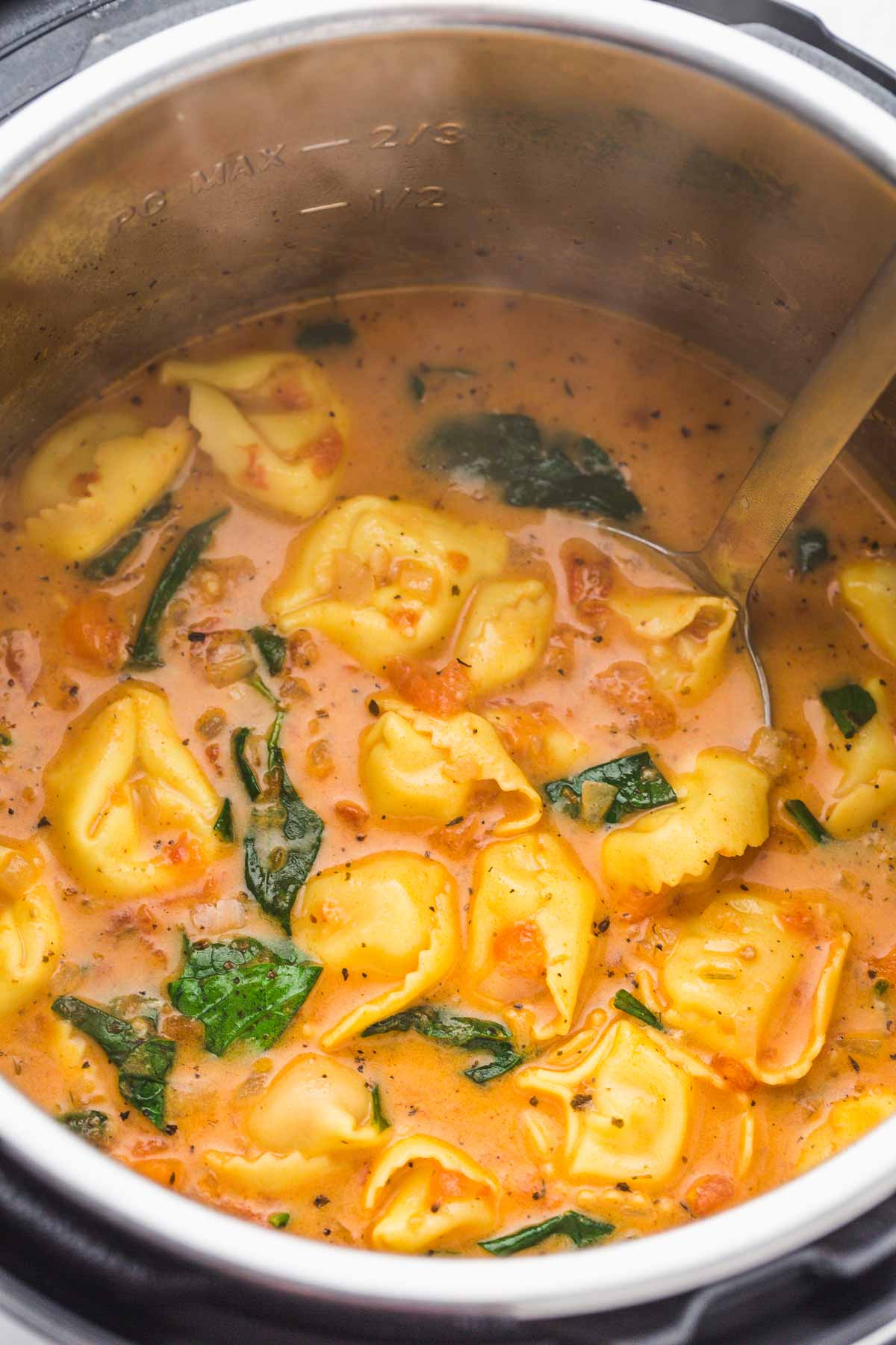 Instant Pot Tortellini Soup with 12 and Half： Creamy & Easy Recipe