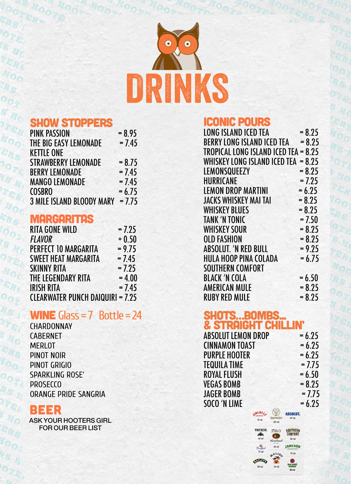 Explore the Full Hooters Beverage Menu Today