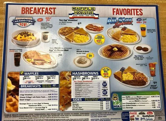 Waffle House Full Breakfast Menu with Prices: Top Breakfast Choices and Their Costs