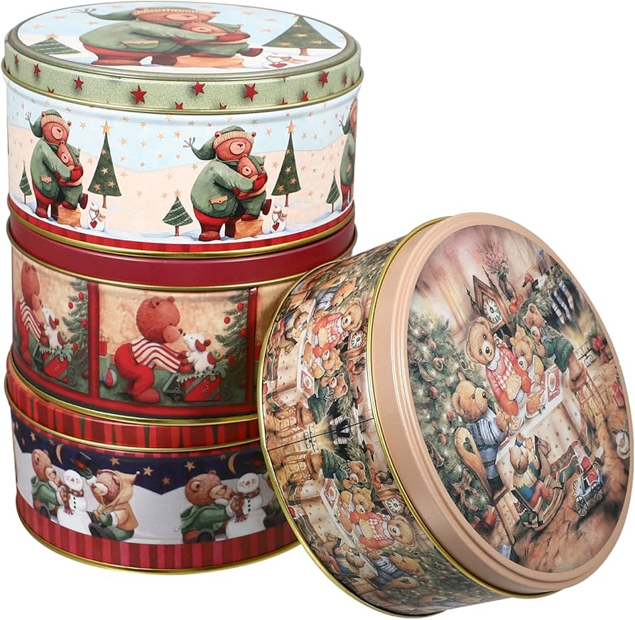 Shop Stylish Christmas Cookie Tins with Lids for Holiday Gifting