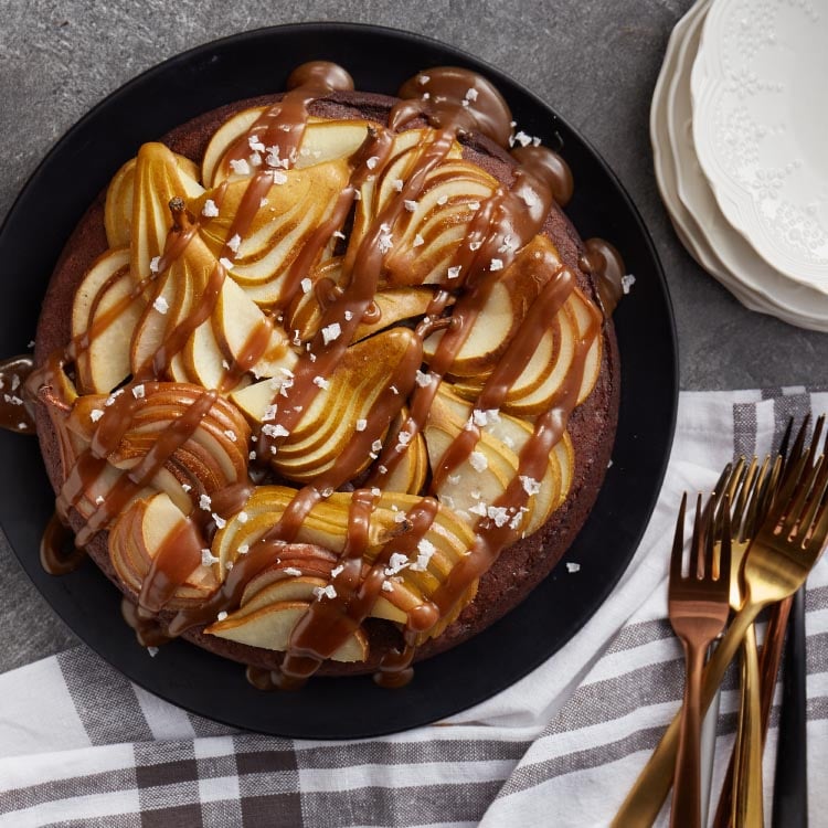 Caramelized Pear Chocolate Cake