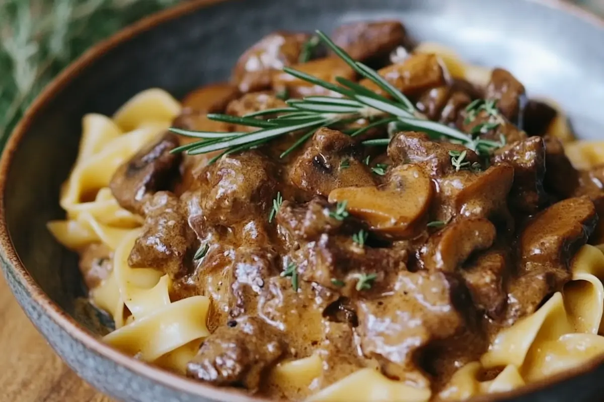 Easy Beef Stroganoff Slow Cooker Recipe with Rosemary for a Perfect Family Dinner