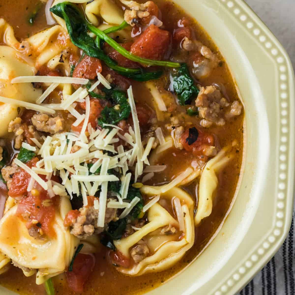 Quick Instant Pot Tortellini Soup with Sausage – No Cream Required