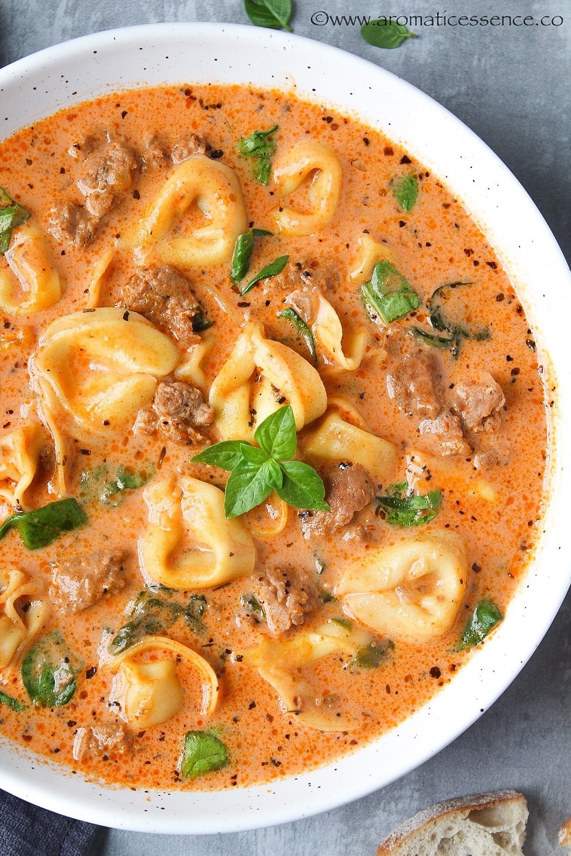 Quick Instant Pot Tortellini Soup with Sausage – No Cream Required