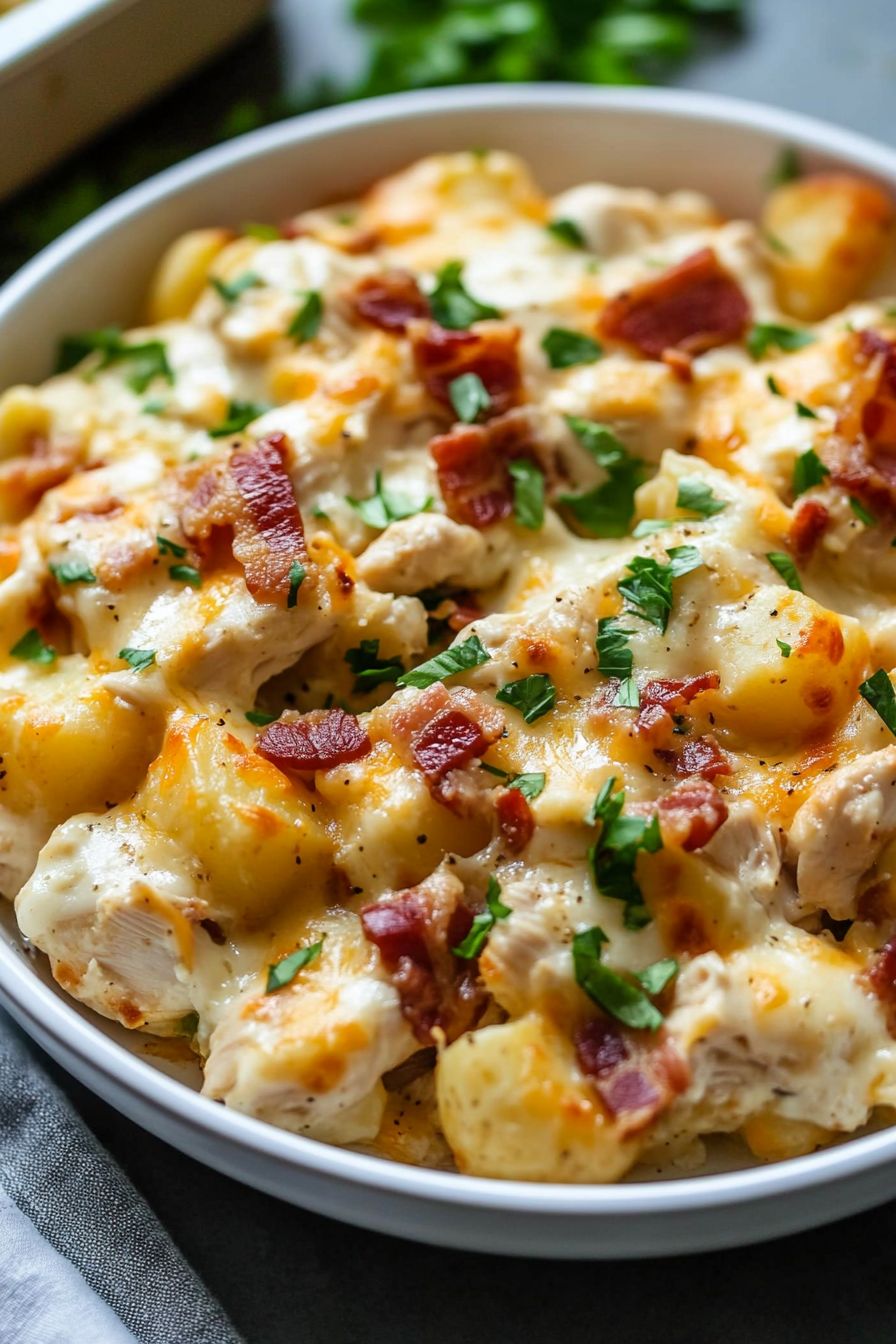 Easy Chicken Bacon Ranch Casserole with Potatoes:  A Quick and Tasty Meal Everyone Loves