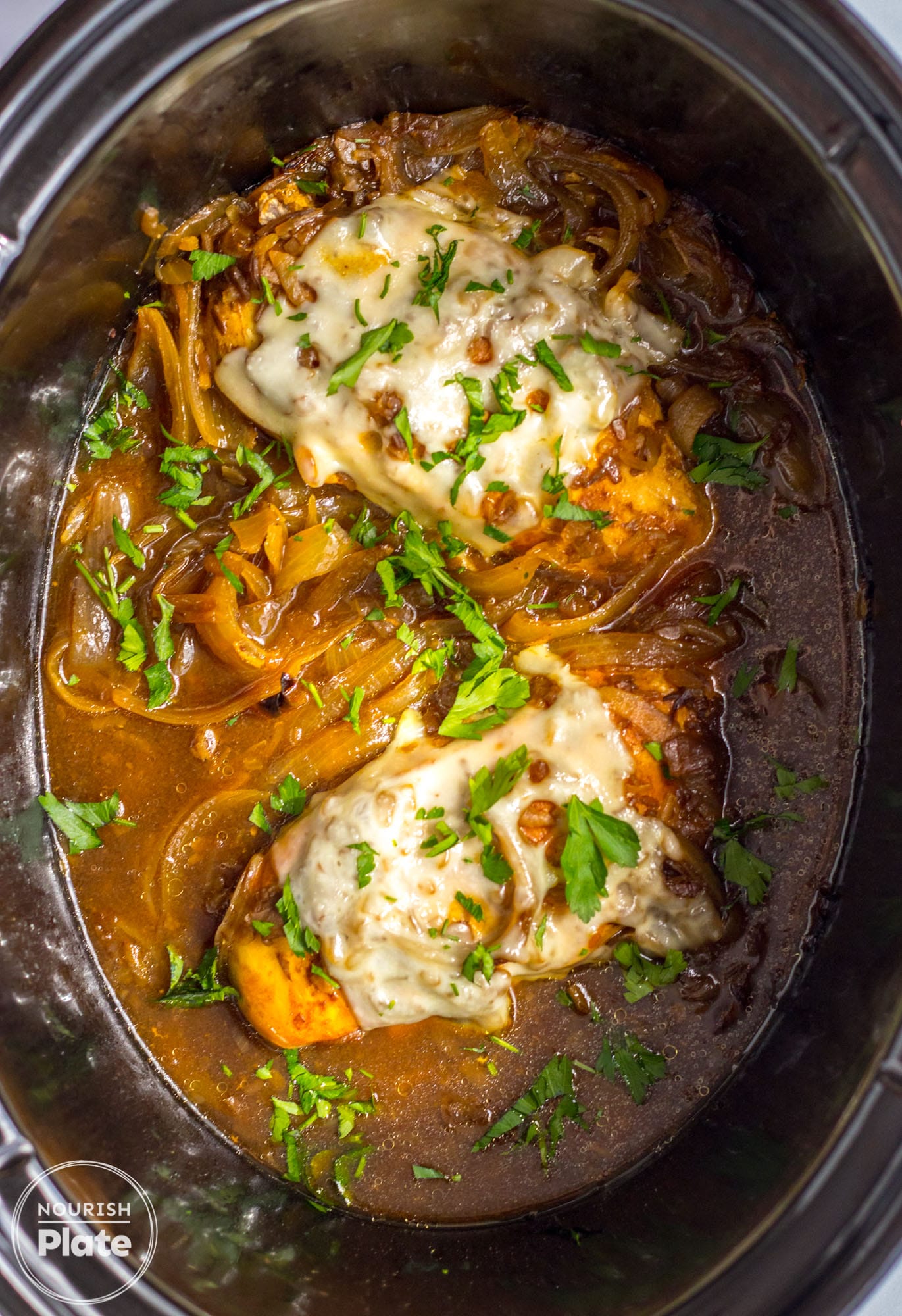 Make Delicious Chicken French Onion Soup in a Slow Cooker