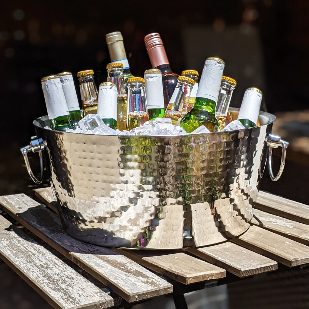 Upgrade Your Party with Beverage Tub Hammered